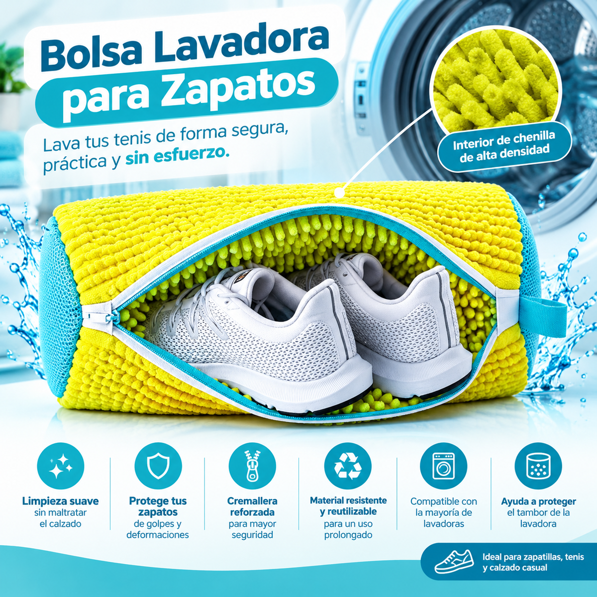 Bolsa LavaZapatos™ - Lava Tus Tenis de Forma Práctica